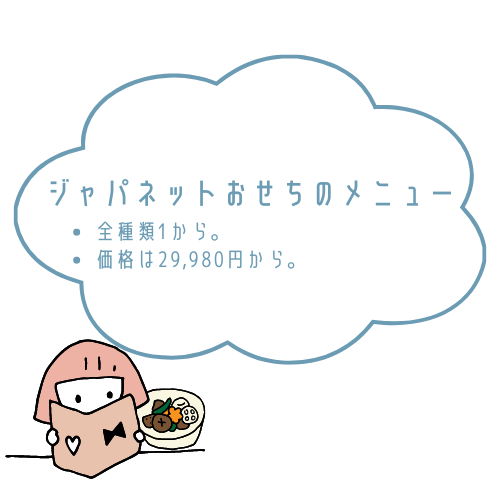 ジャパネットおせちの種類一覧と料金・メニュー内容